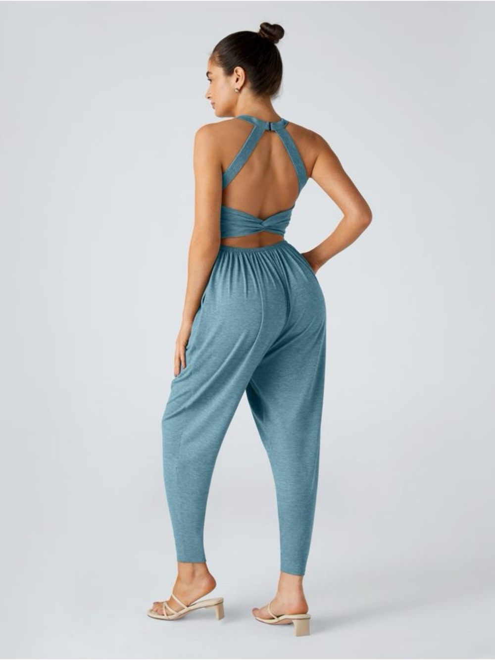 Halara Jumpsuit Stone Green/Blue NWT